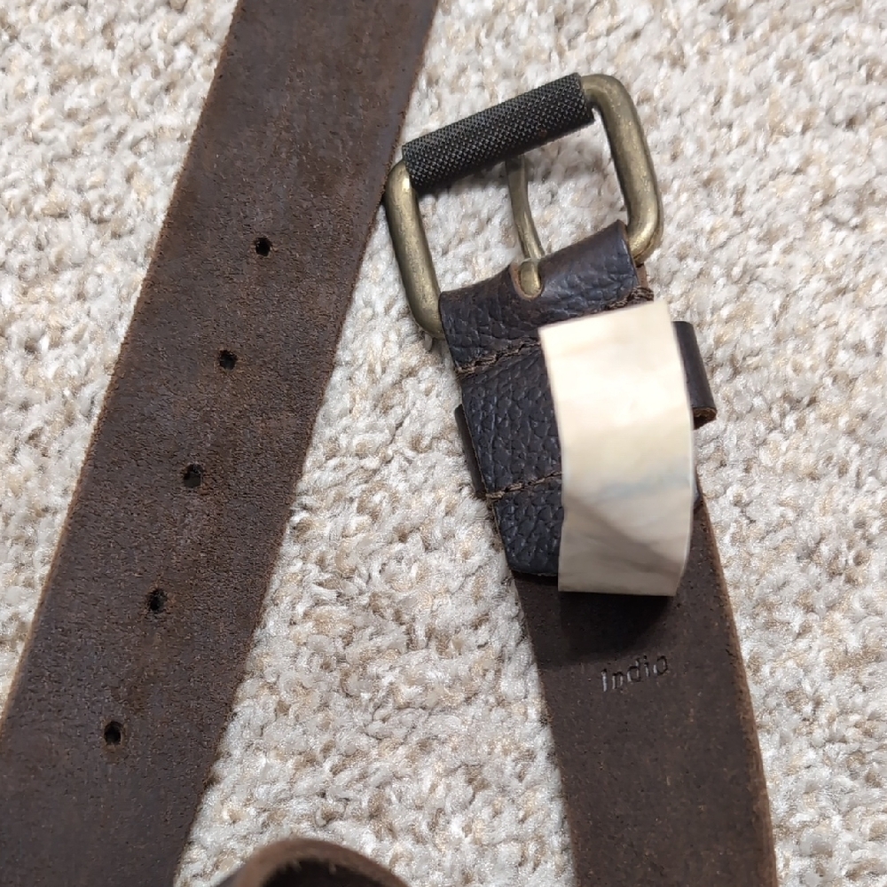 Timberland Brown Leather Belt - Picture 4 of 5